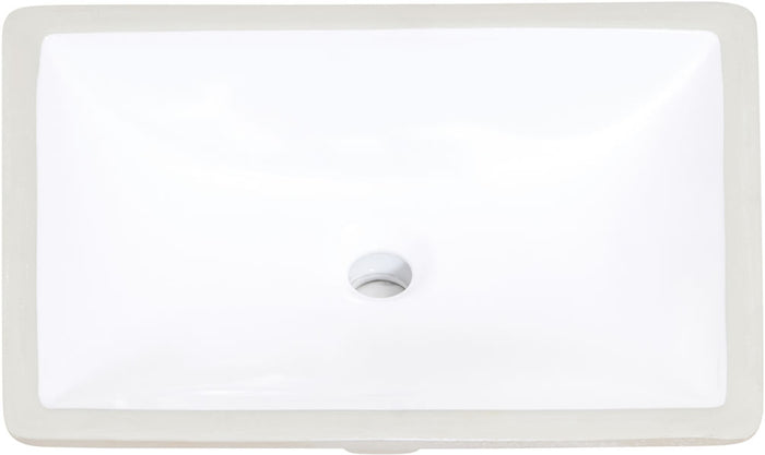 Pireas 20" Retegular White Finish Ceramic Undermount Sink - Altair Design