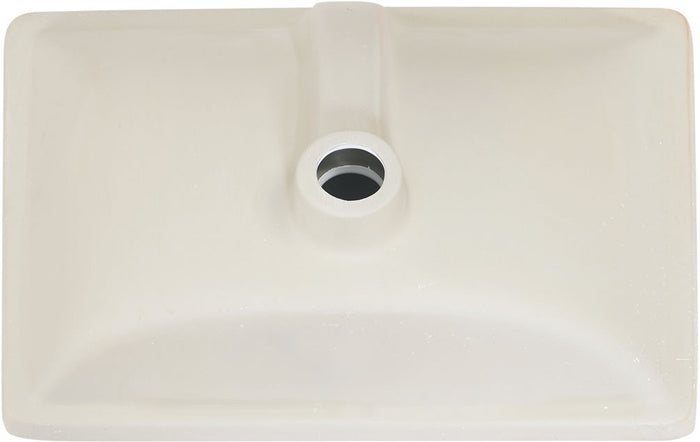 Pireas 20" Retegular White Finish Ceramic Undermount Sink - Altair Design