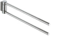 Plan Double Swivel Towel Holder 12" or 17", Stainless Steel, Matte Black, or Polished Chrome - Keuco