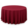 Premium Polyester Round Tablecloth 132" - 220GSM - Burgundy - By TCF Linen