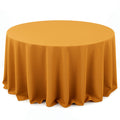 Premium Polyester Round Tablecloth 132" - 220GSM - Gold - By TCF Linen