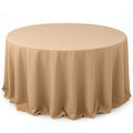 Premium Polyester Round Tablecloth 132" - 220GSM - Nude - By TCF Linen