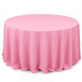 Premium Polyester Round Tablecloth 132" - 220GSM - Pink - By TCF Linen