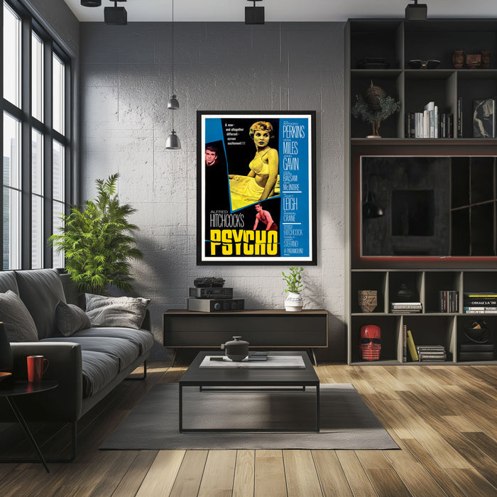 "Psycho" (1960) Framed Movie Poster