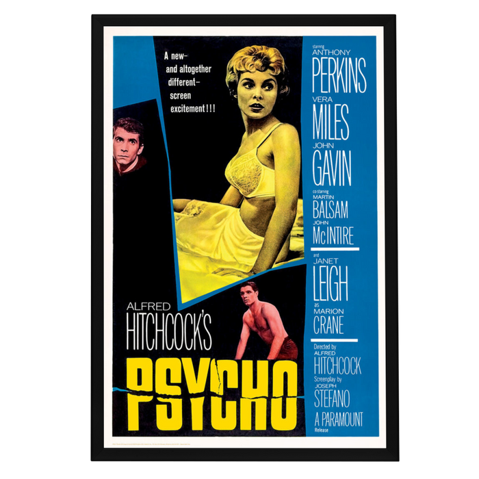 "Psycho" (1960) Framed Movie Poster
