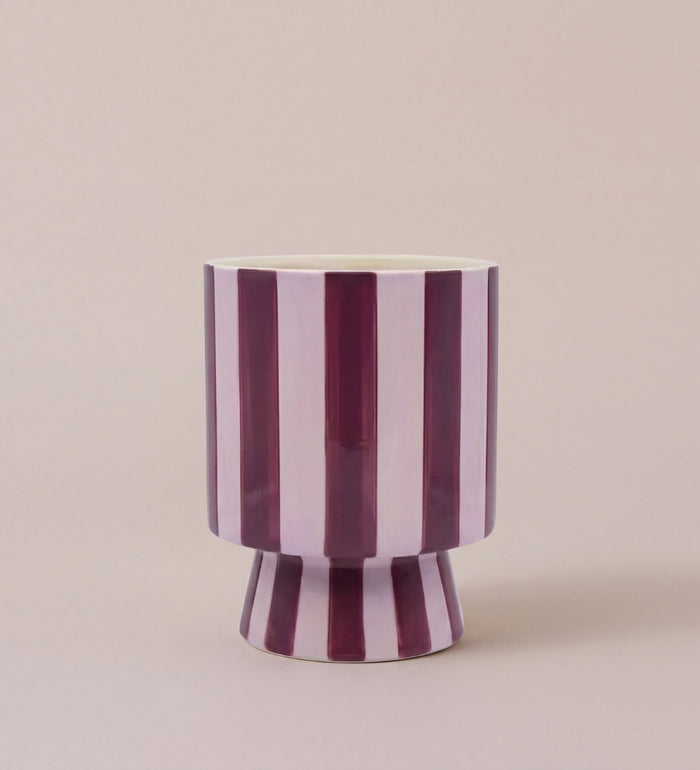 Purple Striped Pot 15cm