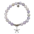 Purple Turquoise Gemstone Bracelet with Renewal Sterling Silver Charm