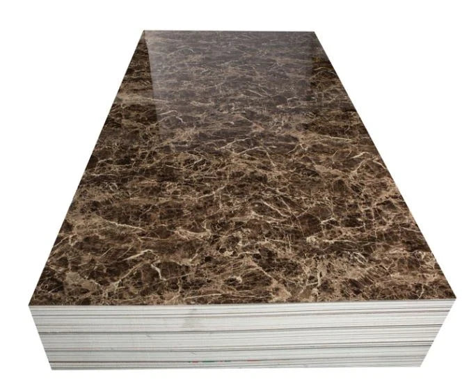 PVC UV Marble Stone Board - Brown Net Color