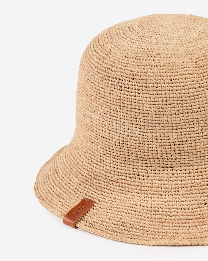 Rafia cloche hat