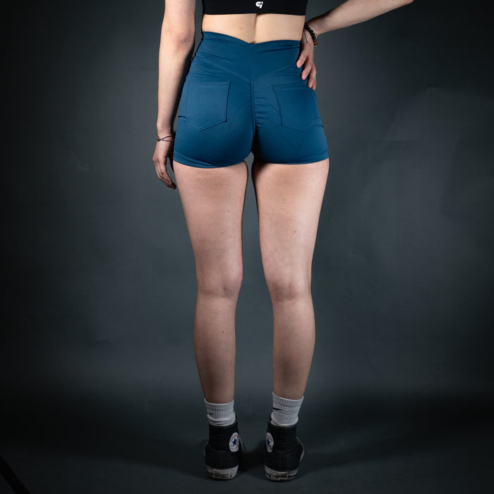 Reborn V- Waist Shorts | Peacock