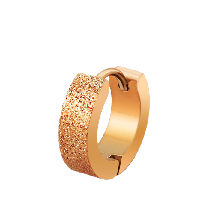 Rose Gold Surgical Steel Sparkly Huggie Surgical Steel / Rose Gold Huggie