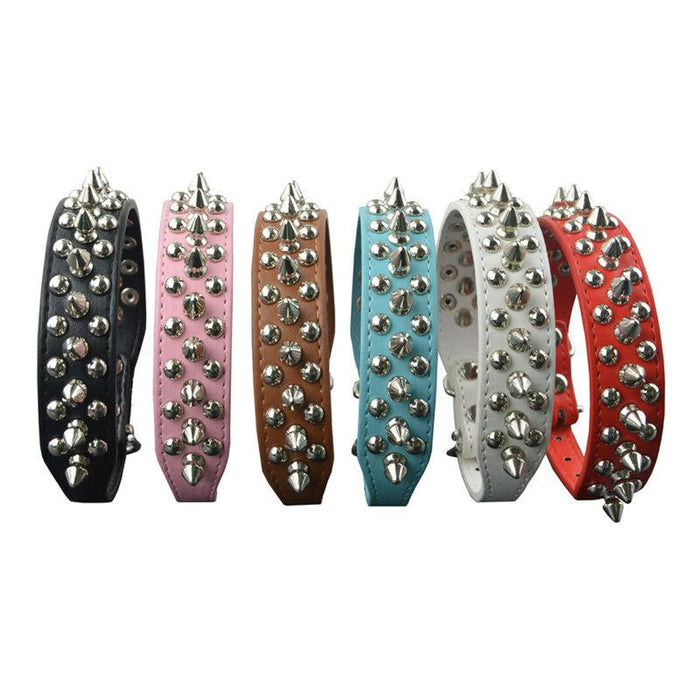 Round Spikes Dog Collars