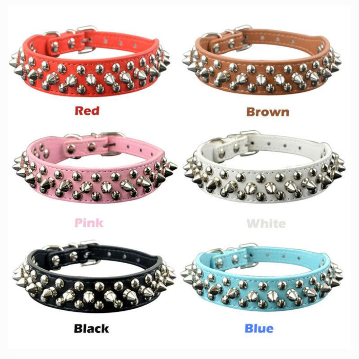 Round Spikes Dog Collars