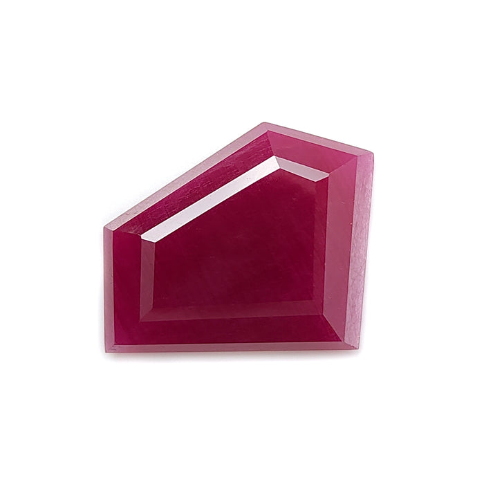 Ruby Gemstone Step Cut: 12.90cts Natural Untreated Unheated Red Ruby Fancy Shape 19*22mm 1pc for Jewelry July Birthstone
