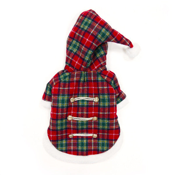 SANTA PLAID DOG COAT, Coats - Bones Bizzness