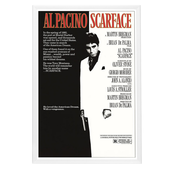 "Scarface" (1983) Framed Movie Poster