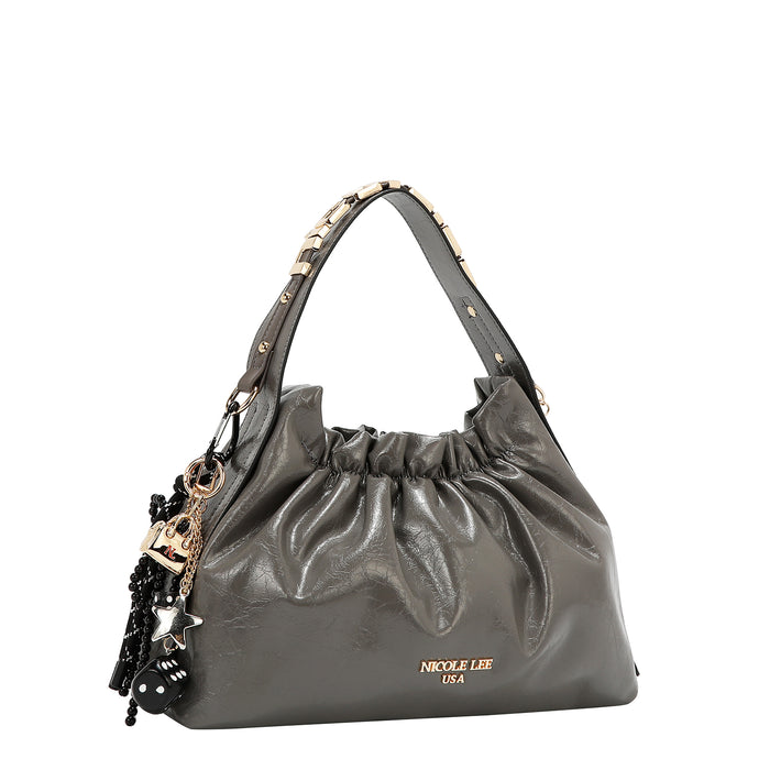 SHIMMER LUXE TOP HANDLE BAG
