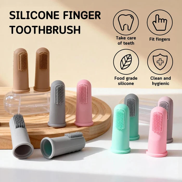 Silicone Pet Finger Toothbrush Soft Dog Cat Teeth Cleaning Brush Food Grade Dental Care Tool Happy Tails Pet Shop Store