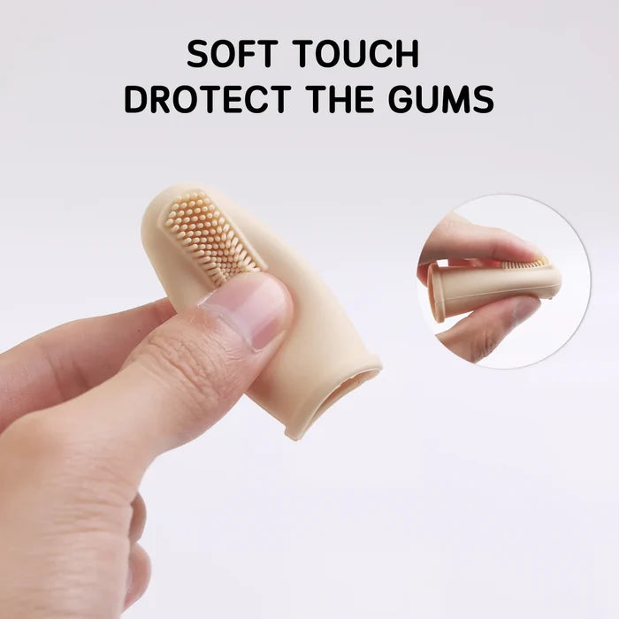 Silicone Pet Finger Toothbrush Soft Dog Cat Teeth Cleaning Brush Food Grade Dental Care Tool Happy Tails Pet Shop Store