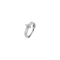 Silver Titanium Double Lined Marquise Hinged Ring 8mm / Silver / Titanium Hinged Ring