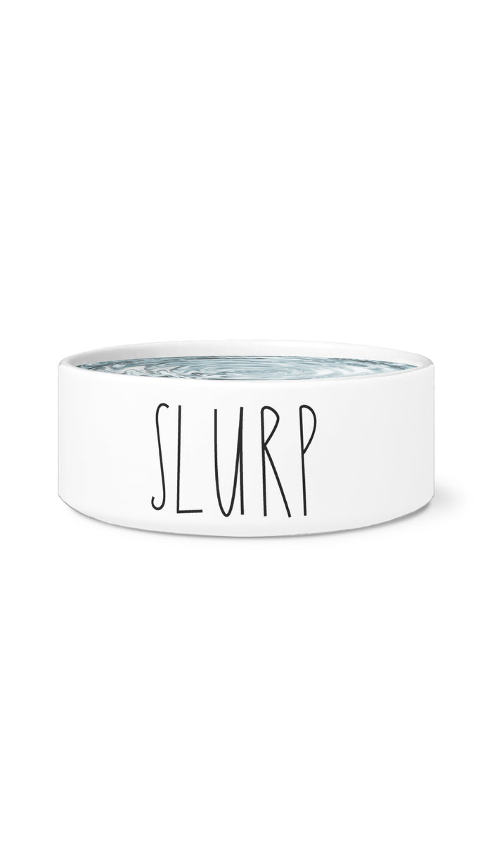 Slurp White Pet Bowl | Sarcastic Me