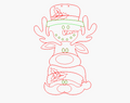 Snowman Reindeer Santa Trio