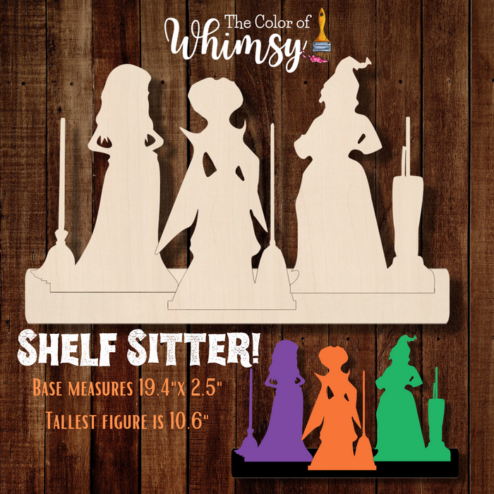 Spooky Sisters Shelf Sitter