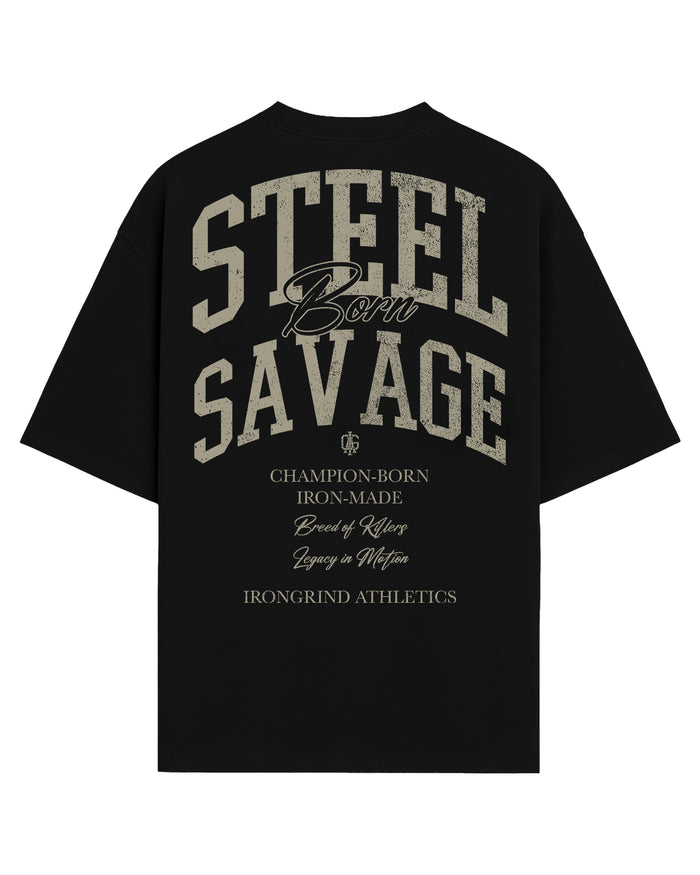 'Steel Born Savage' Box T-Shirt