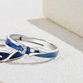 Sterling Silver Original Starry Sky Couple Ring