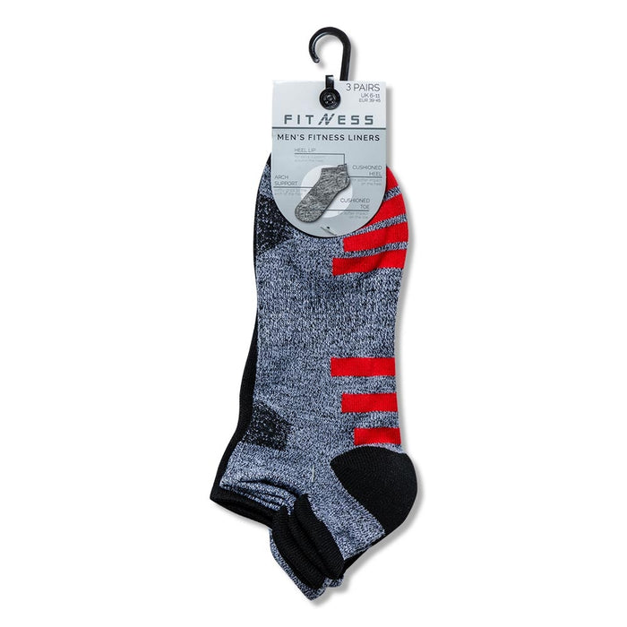 Stripe 3 Pack Men'S Fitness Socks 329713-STRIPE