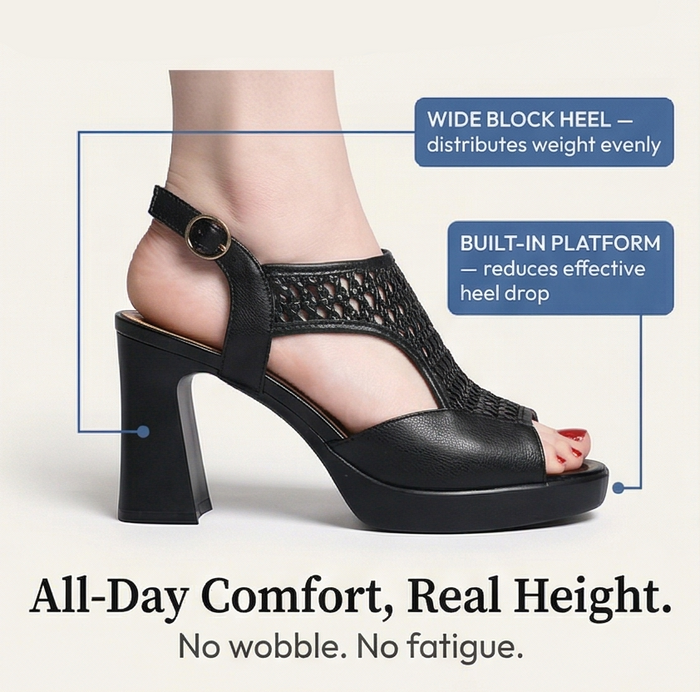 Tessara – Breathable Woven Summer Heel Sandals