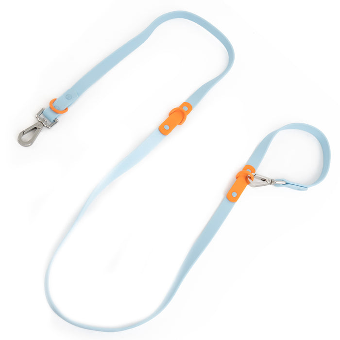 The Fritz Leash -  Baby Blue Orange