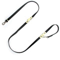 The Fritz Leash -  White Sand Black Tie