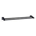 Towel Rail - Round Satin Black Series Double Bar