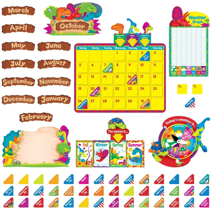 Trend Dino-Mite Pals Calendar Bulletin Board Set (T 8370)
