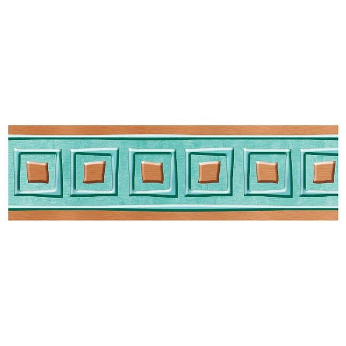 Trend I Love Metal Copper Squares Bolder Border (85601)
