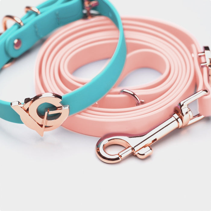 Turquoise & Blush with Rose Gold