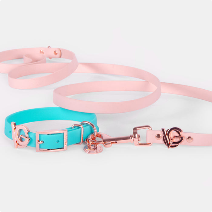 Turquoise & Blush with Rose Gold