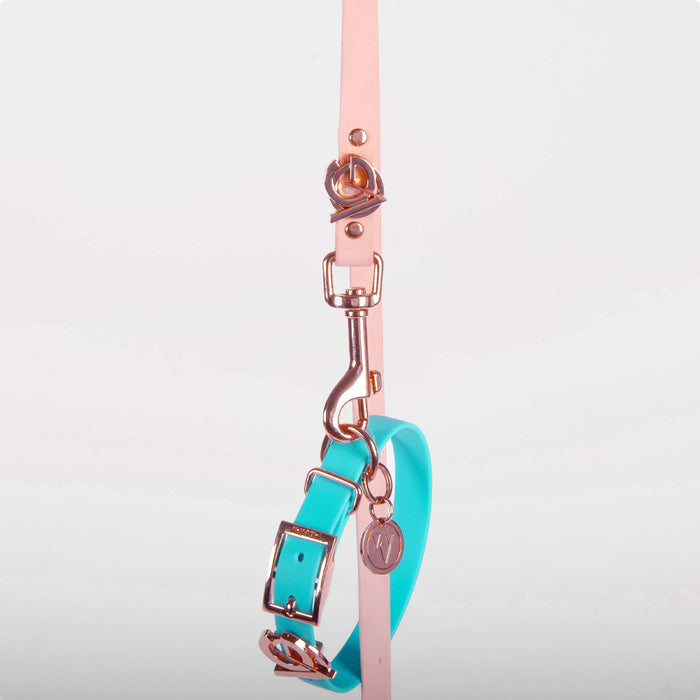 Turquoise & Blush with Rose Gold