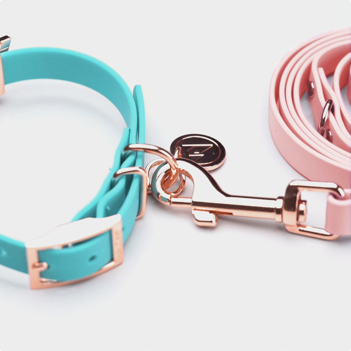 Turquoise & Blush with Rose Gold