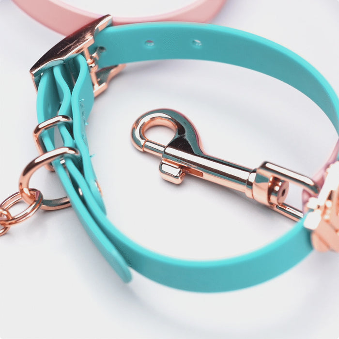 Turquoise & Blush with Rose Gold