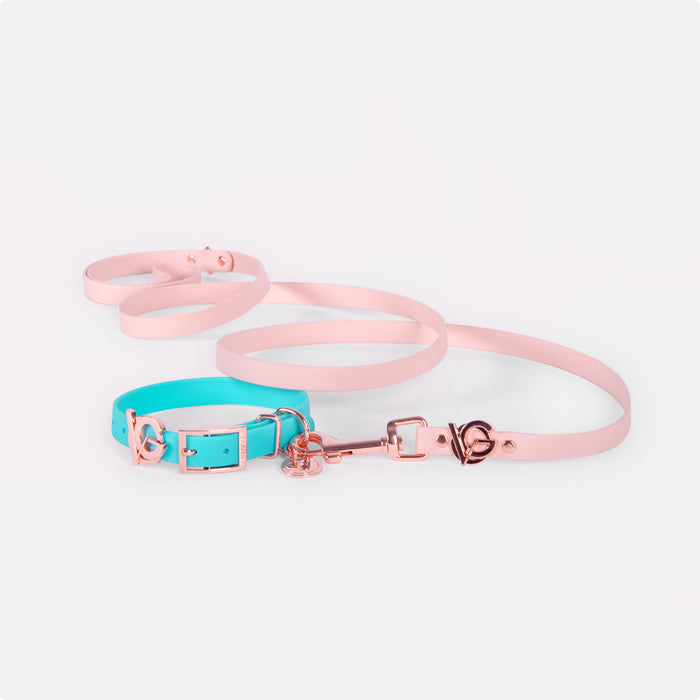 Turquoise & Blush with Rose Gold