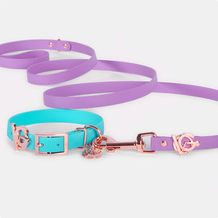 Turquoise & Lilac with Rose Gold