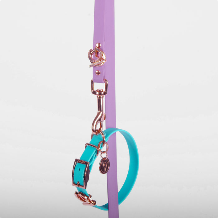 Turquoise & Lilac with Rose Gold