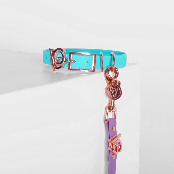 Turquoise & Lilac with Rose Gold