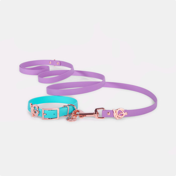Turquoise & Lilac with Rose Gold