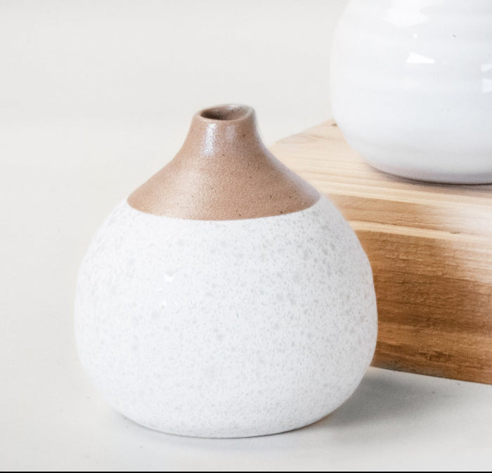 Two Tone Vase w/ Shimmer Stone