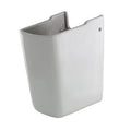White basin semi-pedestal