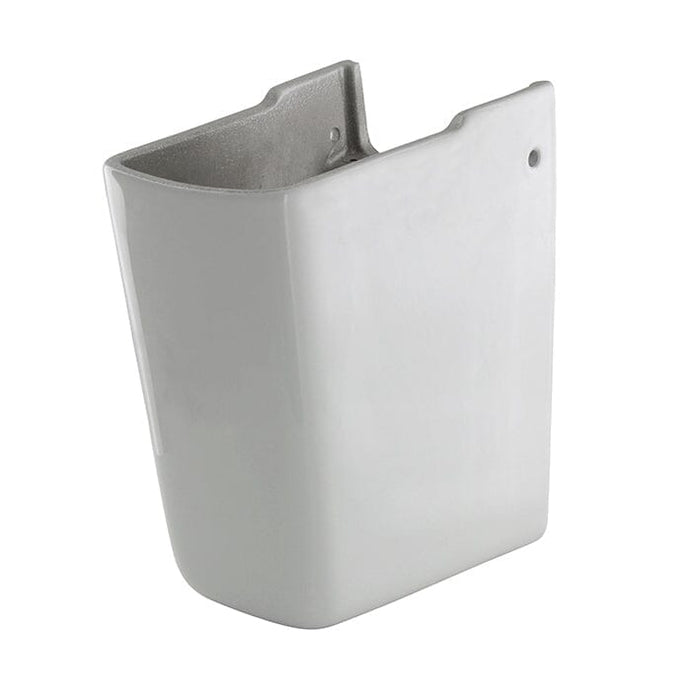 White basin semi-pedestal