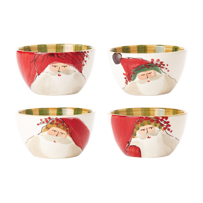 Vietri Old St. Nick Assorted Cereal Bowls - Set of 4 Dinnerware Vietri